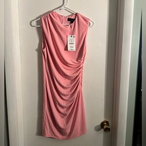 ZARA Elegant Pink Sleeveless Dress perfect for Spring NWT